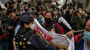 Protest image as Hong Kong League of Social Democrat disband
